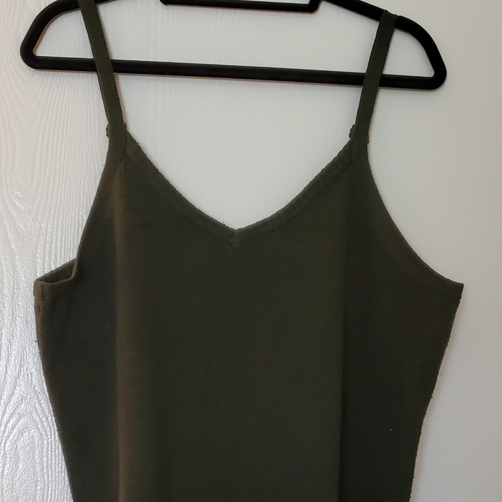 Olive Green Spaghetti Strap Top